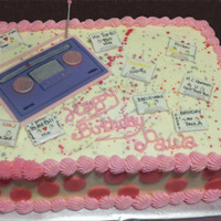 Jambox Birthday Cake A birthday cake for a friend who was turning 40--we celebrated with a flashback to her 20's! Vanilla pound cake with vanilla...