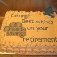 Retirement Cake for a retirement party of a former co-worker. This is the first cake I've done using my Cricut Cake and I was pretty pleased with...