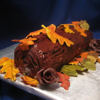 Buche De...autumn? My brother in law wanted me to make him a canoli cake. I wanted to try a buche de noel as I've never made one. I found a tasty recipe...