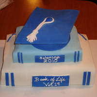 Stack Of Books Grad/birthday Cake First (and probably last) stack of books cake that I have done. It was pretty difficult, but it did turn out well. It was a combo...