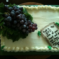 Grape Me. Last minute, no direction cake for a person who doesn't celebrate his birthday but his assistant ordered him a cake anyways. He is a...