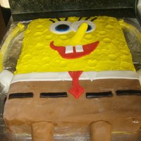 Spongebob Square Pants spongebob made out of cake and fondant