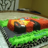 Cars Cake All buttercream icing.