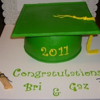 Carver Graduation Cake Marble Cake filled with Vanilla SMBC.