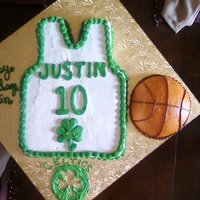 Celtics Cake This cake was made for my 10yr old's birthday. The cake is a Boston Celtics Jersey with his name and age on it, made out of a 1/4...