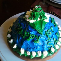 Frog Cake This cake was made with the doll pan, but at the last minute, we decided that instead of making a princess, we'd make a frog! I used...