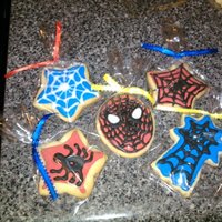 Spiderman Sugar Cookies This was a batch of sugar cookies that was decorated to look like Spidey! Hope Little A.J. enjoys them! I used NFSC recipe, Antonia 74'...