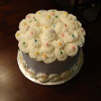 Birthday Cake Buttercream cake with Butterceam Swirls.