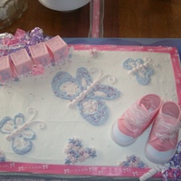 Butterflies Baby Shower Cake 