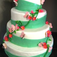 Butterfly Cake This cake was for my Grandmother-in-law's 100th birthday party. It cake 6, 8, 10, 12 cake dummies covered in fondant with gumpaste and...