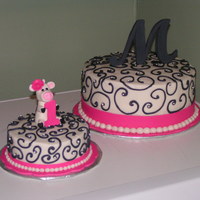 "moo" Cake A first birthday cake made for a friend. She sent me pictures of what she wanted, and this is what I came up with. Both cakes are...
