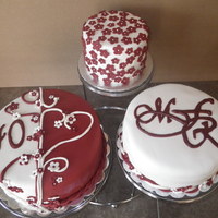 40Th Anniversary Cake Oatmeal cake with apricot/walnut filling and cinnamon buttercream. Lemon cake with lemon curd and lemon buttercream. Sour cream chocolate...