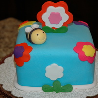 Flower Power This was my first square cake.