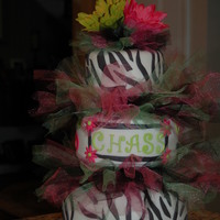 Zebra Birthday This cake was for my daughter's best friends 14th birthday. My husband made the stand, and I made the tutus. The cakes are death by...