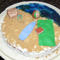 Beach Themed Bday Cake 