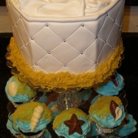 Engagement Cake Beach themed engagement cake. Couple will be having a destination wedding.