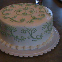 Practice French vanilla pound cake, butter dream icing (from CC receipes), strawberry jam-type filling.