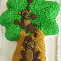 Monkeys In A Palm Tree This is one of my favorite birthday cakes that I have made. It was for my friend's little boy's first birthday and I think she...