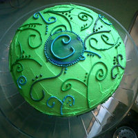 Christina's "green" Cake My best friend is coming to visit today, she called me a few days ago and asked if I'd make her a cake for her birthday. OF COURSE!!!...