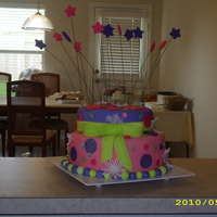 Kelly's Graduation Cake This was a friends graduation cake. It was my first attempt a a MMF cake. I made all the MMF from scratch and have to say was not impressed...