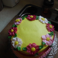 Sunday Dinner Cake My kids and grandkids are coming over tomorrow, so I just had to make a cake. lol This is a cherry chip cake with buttercream frosting.