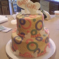 Circle Baby Baby shower cake for my cousin.