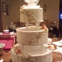 Flowers This was my 1st wedding cake.