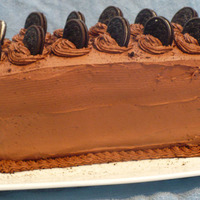 Chocolat Oreo Log Cake Cake made for my husband who likes oreo cookies. 4 layers of chocolate cake with cookies and cream moose filling. Rave reviews.