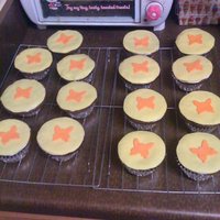 Butterfly Cupcakes chocolate fall colored cupcakes w butterflies fondant cut out toppers