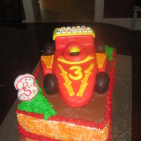 Race Car Cake 1 My son's 3rd birthday cake.