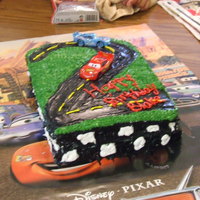 Blake's Car Cake I made this cake for my son (Blake) 2nd birthday.... He loves cars and I got the idea from searching different cakes.