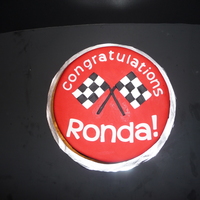 Racing Flag All fondant is satin ice. Used Cricut for text.