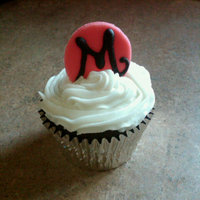 Bridal Shower Cupcakes Impromptu decision to make cupcakes for my cousins bridal shower. chocolate cupcakes with white buttercream frosting - first time with mmf...