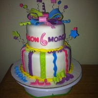 Party Cake Made this cake for the girls I nanny for. They asked me to do it last minute so I pulled an all nighter. Cakes are 6 and 8 inch. Top is a...