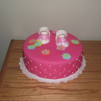 Welcome Baby First time trying the quilting technique and the baby booties (thank you grannys3angels)