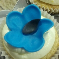 Coconut Orange Vegan coconut cake with fresh orange buttercream. Fondant flower.