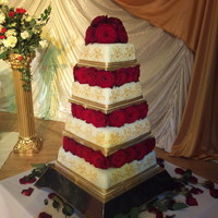 My First Weding Cake Well here it is, my first wedding cake which turned out better than i could have imagined. I made square Vanilla sponges 12,10,8,6inch...