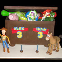 Toy Box Cake I made this cake for my twins bday party... a lot of work but worth it... i loved how it turned outThanks Jean for all the help with this...