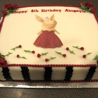 Olivia The Pig Olivia is an edible image. Accents are all fondant, or fondant w/ tylose. Thanks for looking!