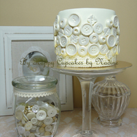 Button-Cake Inspired by a Wedding Cake I saw on the internet.