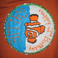 Finding Nemo Birthday Vanilla 12 inch Circle with Buttercream Frosting