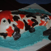 Koi Fish My first sculpted/3-D cake. I think it turned out OK, but I definitely need some practice. Also, I definitely underestimated the need for a...