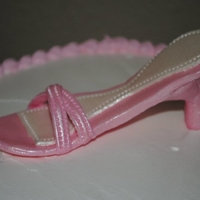 Gumpaste High Heel First attempt at a high heel made of gumpaste.
