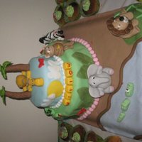 Jungle Fun!! i made this for my nieces 1st birthday party im fairly new to cake making so any feedback would be great! thanks! x