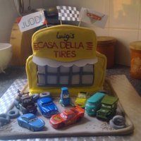 Garage From Disney Pixar's Cars! im quite new to cake making and would really appriciate any feedback anyone can give! many thanks!