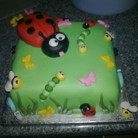 Bug Garden! my daughter loves finding bugs in the garden and i wanted to make a cake for her birthday that id know she would love!