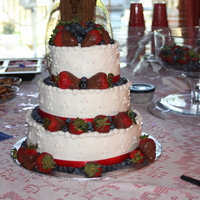 Red, White And Blueberry Wedding Cake This is my very first cake ever.... It was a three layer cake with July 4th theme. Although I made many mistakes, I was pleased with it for...
