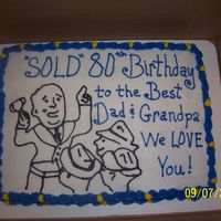 Autioneer Birthday Cake This was done for an Auctioneer for his birthday. I looked up clip art and took it from ther.