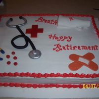 Nurse Retirement Buttercream Icing and Fondant accents
