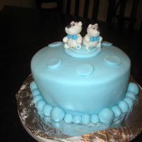 Baby Boy Shower Cake one of my first cakes i made for my friends baby shower